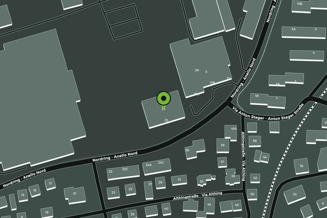 Map showing Abuscom's location in Bruneck